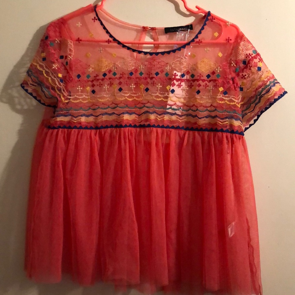 Lulumari hot pink seethur top